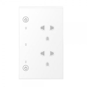 Smart Power Wall Outlet 16a 2 In-wall Socket With Usb Interface Work With Google