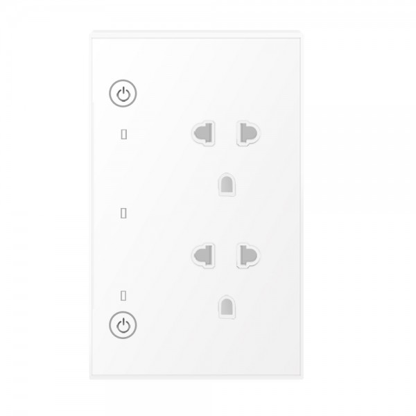 Smart Power Wall Outlet 16a 2 In-wall Socket With Usb Interface Work With Google