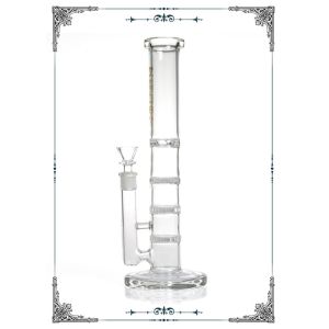 Phoenix Star Straight Glass Water Pipe Bong Triple Honeycomb Perc