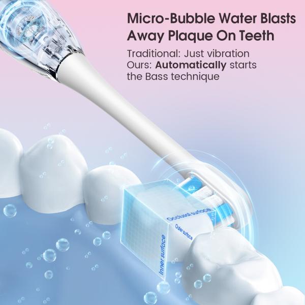 USB Rechargeable Ultrasonic Electric Toothbrush Adults Portable Travel Sonic