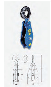 Buy Zinc Plated Standard Reeve Block 2 - 5 Sheaves With Hook at wholesale prices