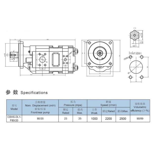 CBHS-DL1 Double Gear Pump Power Gear Hydraulic Pump 1000r/Min