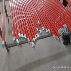 1600mm Length Red FRP Rods Vertical Pole Solid Fiberglass Rod