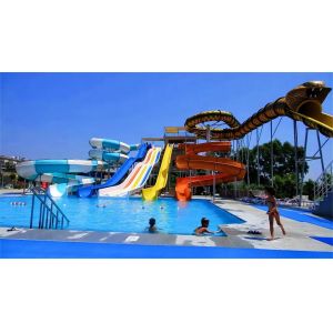 Commercial Aqua Water Theme Park Swimming Pool Rides Fiberglass Slide