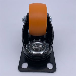 Dual Locking Swivel Plate Polyurethane Caster Wheels 2 Inch