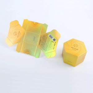 Hexagon Holographic Paper Packaging Boxes Wholesale With Design Printing