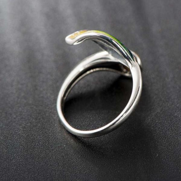 925 Silver Manually Colored Enamel Yellow Amber Jewelry (R6050602)