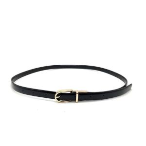 1.5cm Female Fashion Leather Skinny Dress Belt With Metal Clip Buckle