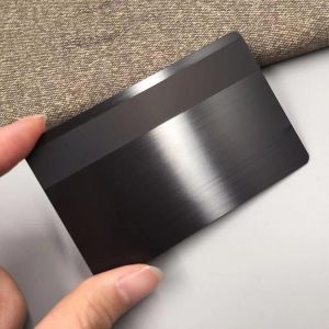 Brushed Stainless Steel Magnetic Stripe Blanks Metal Business Card