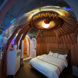 China Full House Glamping Clear Pc Tents Polycarbonate Bubble Tents Bubble Dome House on sale