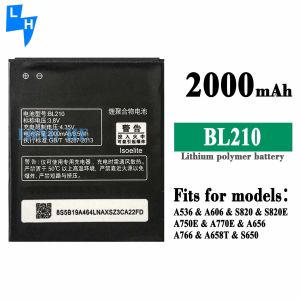 Good Performance BL210 Battery for Lenovo S820 S650 A656 A766 A770E A750E A658T