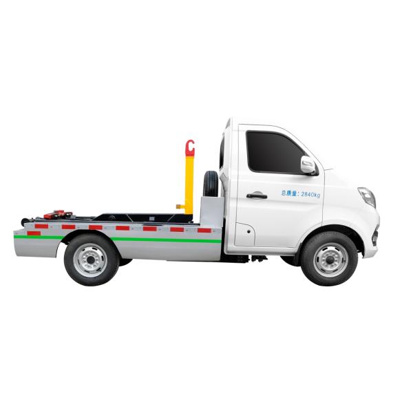4.1M3 1.5ton Pure Electric Hook Lift Garbage Truck With 2840Kg Loading Capacity