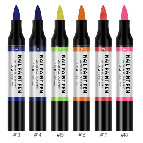 new 24 color 3D Drawing Nail Painting Pen Manicure Diy Waterproof Nail Art Polish Paint Graffiti Pen
