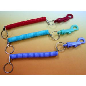 Quality 2.5mm Rope Diametre Key Coil with Belt Clip in Different Colors 500pcs MOQ for sale