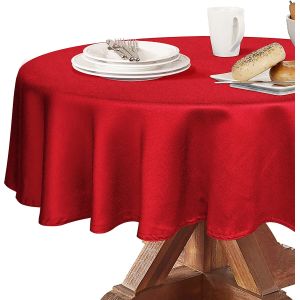 Oil Proof Heavyweight Plastic Tablecloths Round Shape With Minimal Transparency