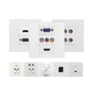 VGA HDMI USB Multimedia Faceplate Wall Plate Outlet Terminal Block Socket Panel