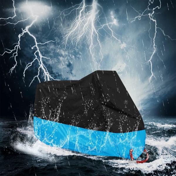 Buy 210D Motorcycle Rain Cover With Lock Holes Storage Bag For Harley XL at wholesale prices