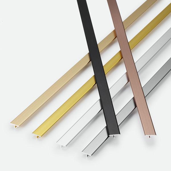 Rose Gold Carpet Transition Ceramic 20mm Aluminium Tile Trim Round Edge U L