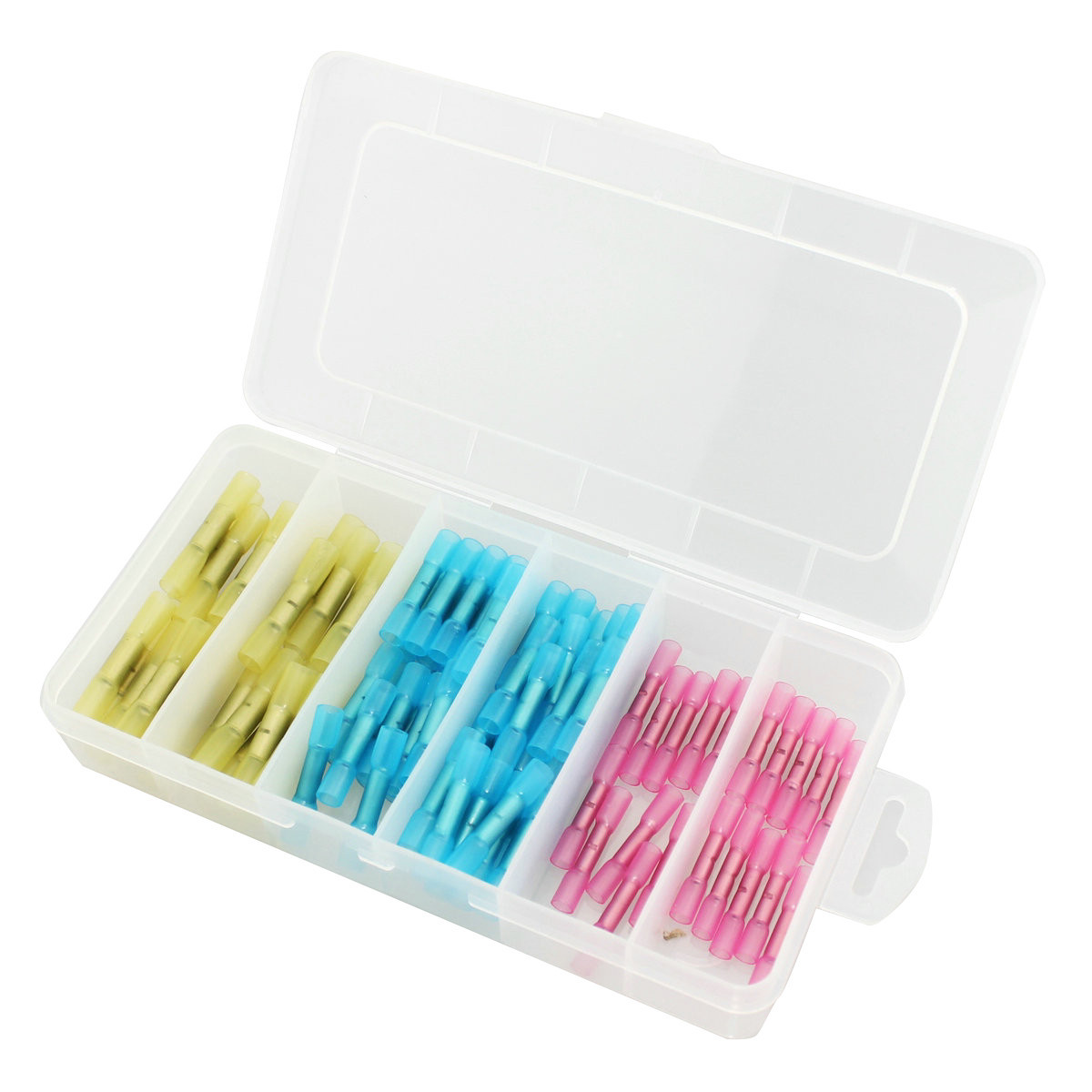 Quality 125pcs Heat Shrink Butt Connector Terminals Assortment Kit BHT1.25 BHT2 BHT5 for sale