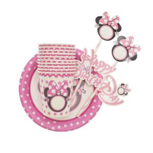 Mickey Mouse Disposable Party Supplies Paper Plates Cups Straws Dinnerware Sets