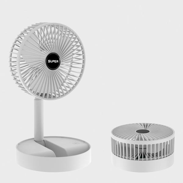 Foldable Telescopic USB Battery Fan for Hotel 2000mah Battery Air Cooling Fan 3 Speed Choice