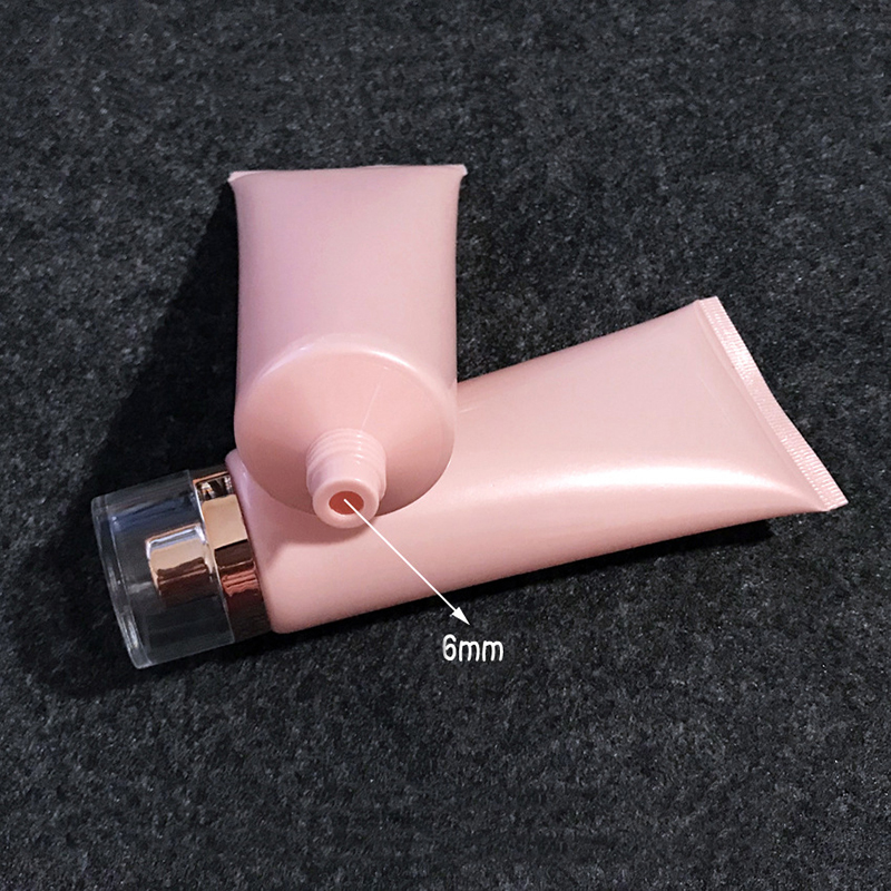SGS Pink Plastic Reusable Hand Cream Facial Cleanser Tube 100ml