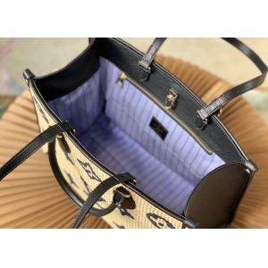 Raffia Waven Custom Embroidered Tote Bags 35cm Medium Tote Purse