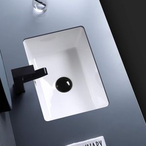 New Stylish Rectangle White Undermount Wash Basin Vitreous China