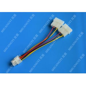 6 Pin PCIe to 2x Molex Power Cable - 6 Inches Dual 4Pin Molex Connector