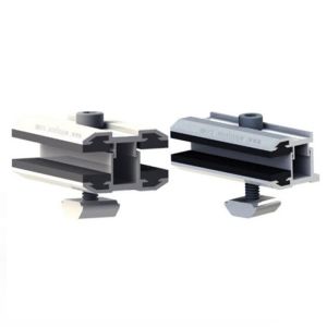 Silver Or Customized Thin Solar Panel Mounting Inter / Mid / End Clamps For
