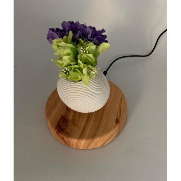 round base magnetic levitation resin pot air bonsai ,floating plant tree PA-0736