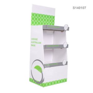 Supermarket Retail Cardboard Display Racks with 4C/ Matte Lamination Surface