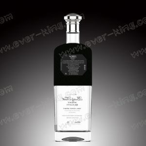Luxury Spirit Flint Glass Bottle 1000ML For Vodka