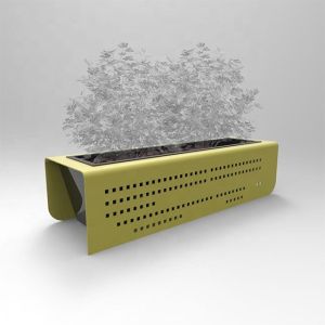 Brushed stainless steel ISO14001 Garden Metal Flower Pots