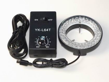 YK-L64T stereo microscope led ring light brightness adjustable with control box