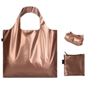 Customised Logo Metallic Color Reusable Shopping Bags Tote, Eco Foldable