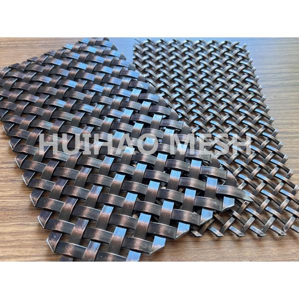 Furniture Cabinets Architectural Wire Mesh Antique Finish Square Hole Stainless