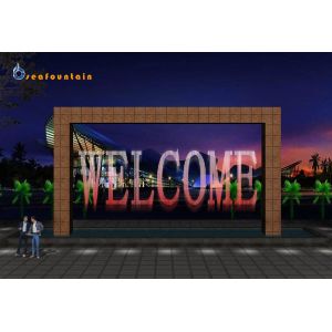 Graphic changeable digital water curtain fountain for decorative effect