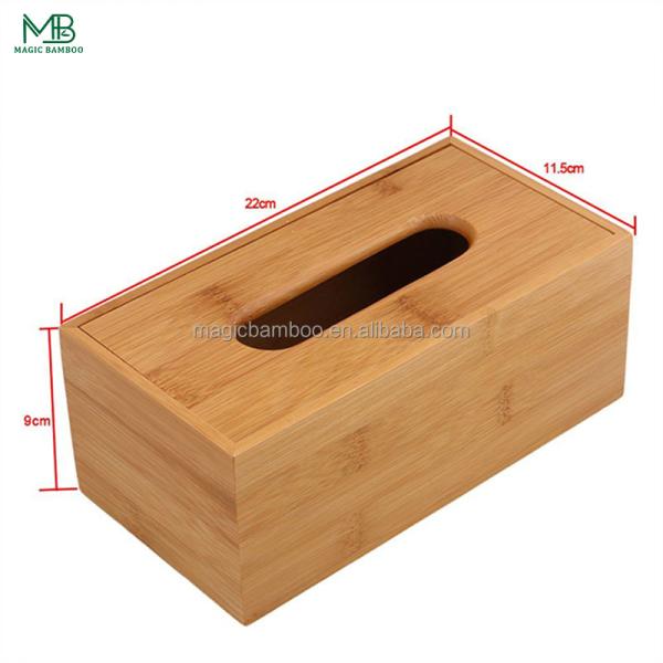 Custom Design Accepted Home Fresh Design Sustainable Bamboo Tissue Box Holder Cover