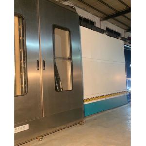 Feeding Section W2500mm Vertical Glass Washing Machine Glass Cleaning Machine