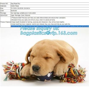 Tugging tossing pet dog rope toys, Pet durable teething chew cotton rope toy set