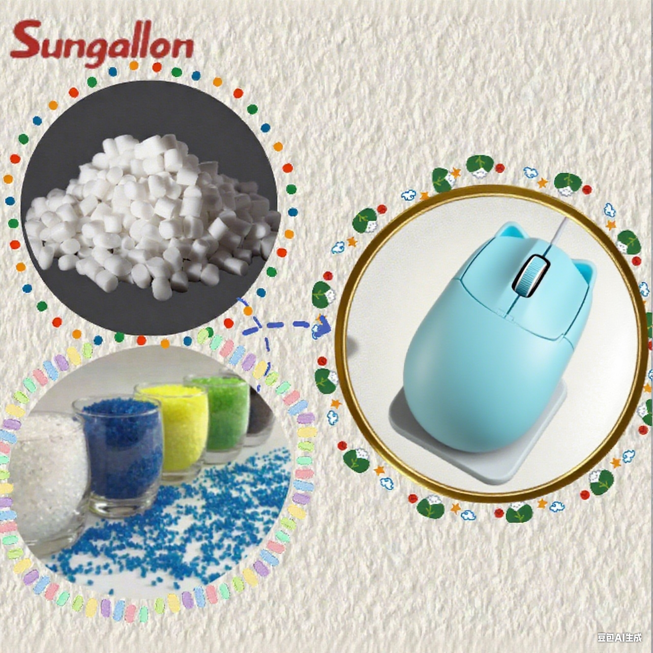 Factory Supply TPE Granules for Mouse Wheel Production Soft Grip Anti-Wear