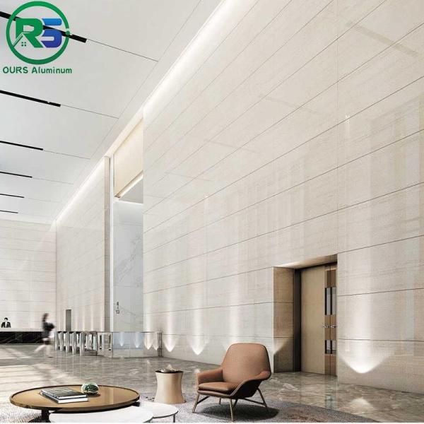 PVDF Coating Marble Grain 3D Aluminum Wall Panels Balconies For Exterior