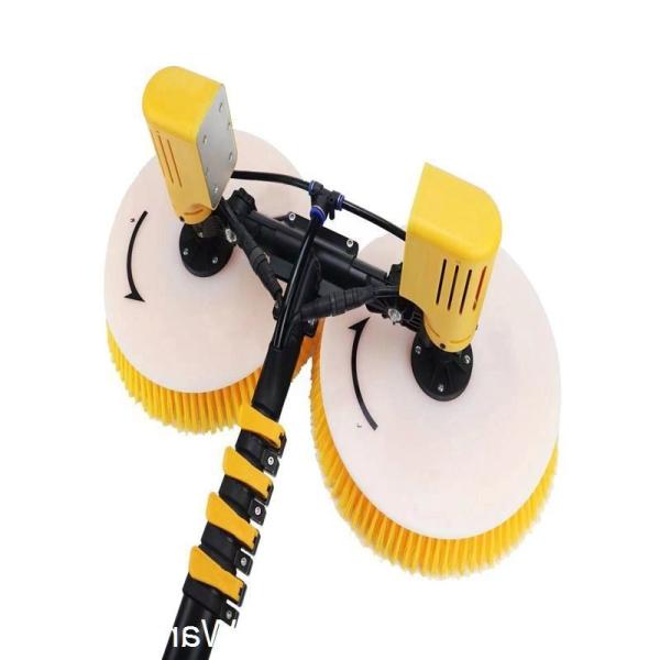 Buy Solar Panel Cleaning Solution with Semi-automatic Electric Double Heads Rotating Brush at wholesale prices