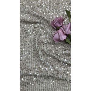 100％ Embroideded Lace Sequin Fabric Customized New Collection for Party Gowns