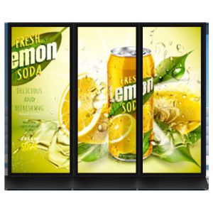 75 Inch Full Screen Floor Standing Digital Signage Kiosk 86 Inch with 4K