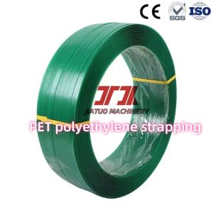 Quality Pet Strap Band Roll Green embossing Packing Belt Strapping 1608 PET Packing Straps for sale