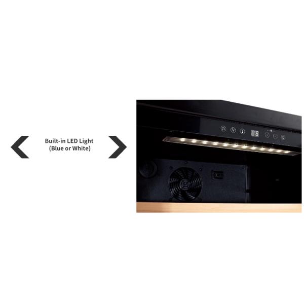 Soundless 160W Wine Cooler Refrigerator Single Zone Freestanding