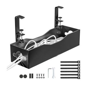 China ISO9001 Rohs CE Certified Cable Management Under Desk No Drill and Carbon Steel Clamp on sale