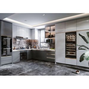 Shaker Door Type Foshan Factory Kitchen Manufacturer Matt White Kitchen Cabinet